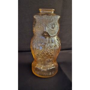 Vintage Carnival Glass Marigold Iridescent Owl Bank